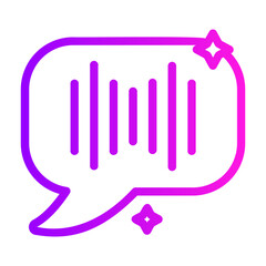 voice recognition Line Gradient Icon