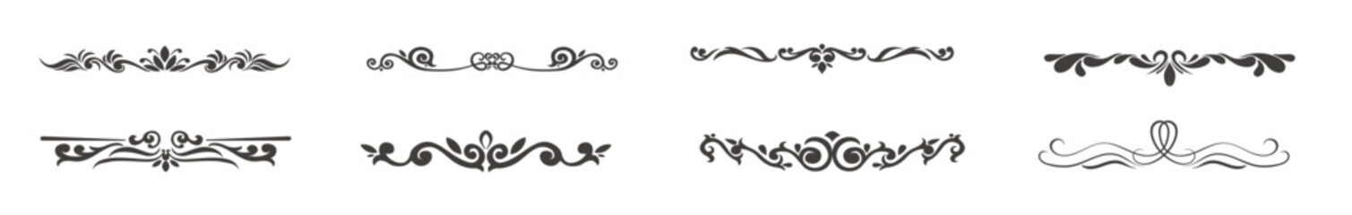 collection of vintage ornamental design elements