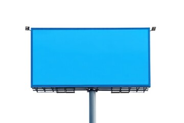 Fototapeta premium Blue billboard advertisement mockup on white background csvgen