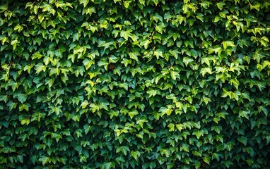 Obraz premium Lush Green Ivy Wall Texture Background Nature