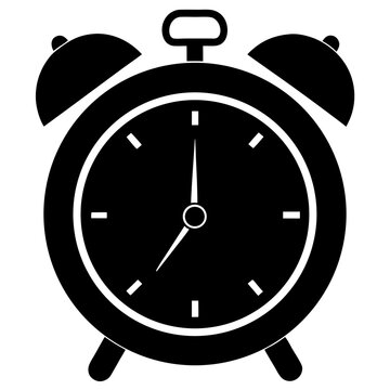 recommend clip art: Alarm Clock Silhouette for Time Management Graphics