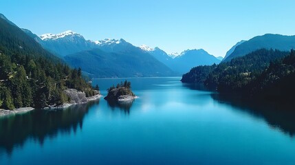 Fototapeta premium Turquoise Waters of Joffre Lake in British Columbia, Canada