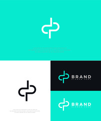 Modern Minimalist DP Logo Design Brand Identity Template