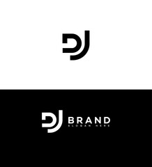 Modern DJ Logo Design Interlocking Letters Brand Identity