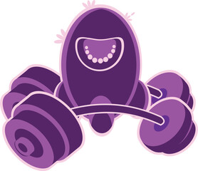 a simple purple rocket with barbel inside