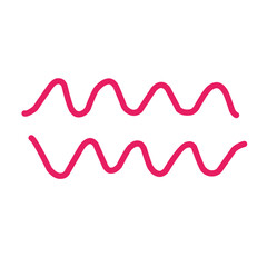 Collection of wavy lines. Vector water waves. Collection of wavy zigzag lines.