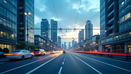 Naklejka premium Comprehensive Urban Smart Grid Deployment: Modern EV Charging Networks for Optimized Power Distribution & Enhanced Renewable Energy Connectivity in Cities - Photo Stock Concept
