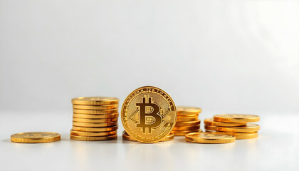 coins on a white background