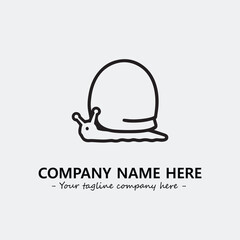 Snail illustration black and white for logo company vector image
