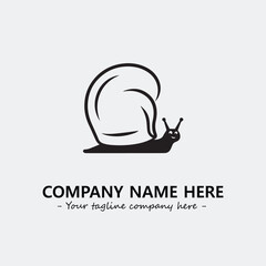 Snail illustration black and white for logo company vector image
