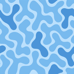 Seamless Abstract Organic Pattern in Calming Blue Tones