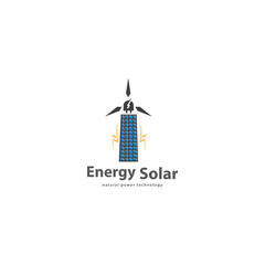 Solar Energy Logo Vector Template