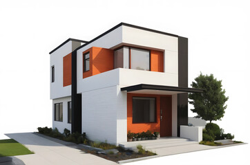 戸建住宅の建築イラスト、外観パース