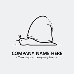 Snail illustration black and white for logo company vector image
