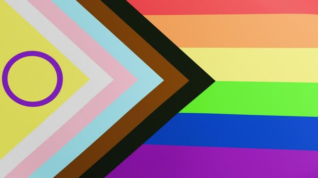 Waving  Pride flag in colors of lgbtqia+ community. Looping 4K animation