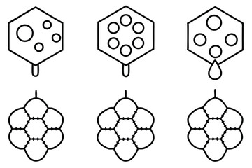 Fototapeta premium insulin molecule line art minimal hormone concept graphic