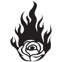 fiery rose icon