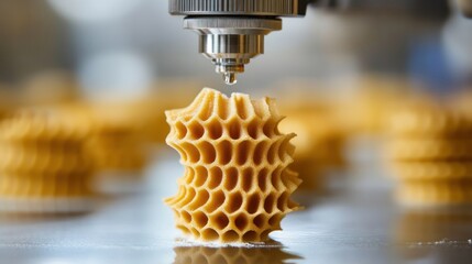Automated 3d food printing process in action.