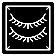 Eyelashes Solid Icon
