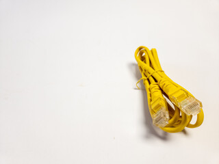 Ethernet LAN cable. Isolated on white background