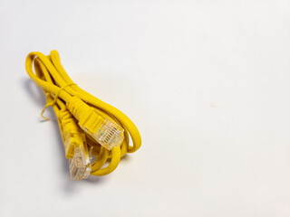 Ethernet LAN cable. Isolated on white background