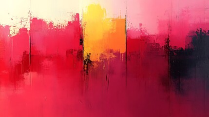 Abstract city skyline sunset