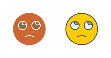 Face with Rolling Eyes Icon Design