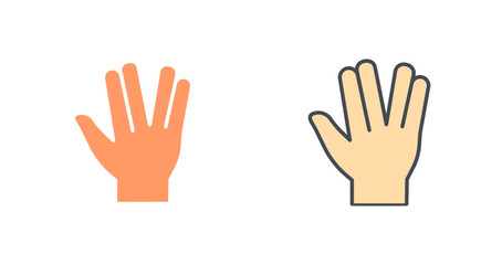 Obraz premium Vulcan Salute Icon Design