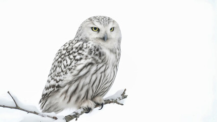 Fototapeta premium Snowy Owl Looking Sideways