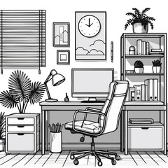 Stylish Home Office with Mode...