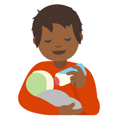 Person Feeding Baby: medium Dark Skin
