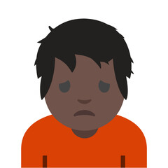 Obraz premium Sad Person: Dark Skin