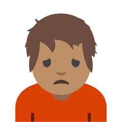 Sad Person: Medium Skin