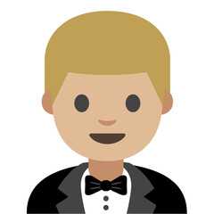 Man in Tuxedo: Medium-Light Skin
