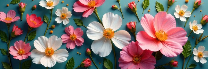 delicate flowers and leaves in a elegant floral arrangement, elegance, simplicity