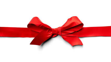 red bow isolated with alpha channel included