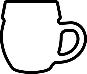 Beer mug icon in line. isolated on transparent background