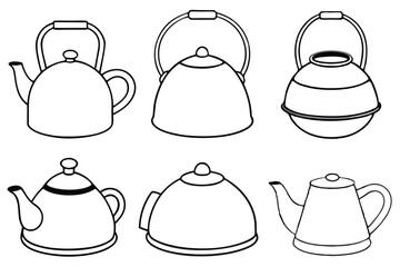 kettle line art hand drawn style kitchen poster