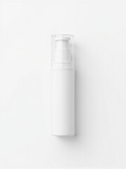 Blank white mockup of commercial spray packaging