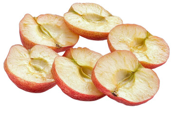 apple slices - red apple slices isolated on white background
