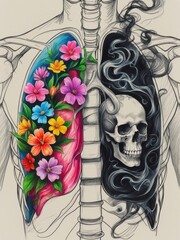 Breath of Life and Death - Artistic Lung Contrast