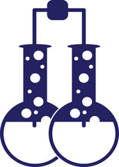 Laboratory Science Icon with Test Tubes