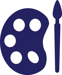 Fototapeta premium Artistic Logo Design with Palette and Brush