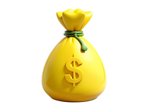 recommend clip art: 3D Yellow Money Bag Illustration, 3D Illustration, 3D Rendering, 3D Icon
