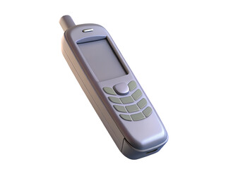 Classic Mobile Phone with Buttons, 3D Illustration, 3D Rendering, 3D Icon