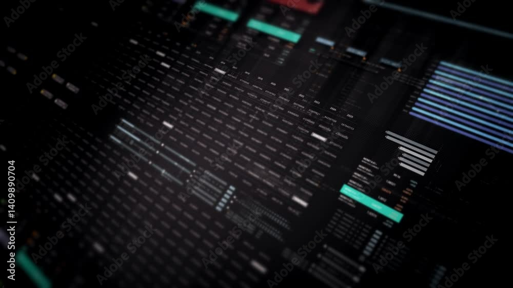 Fototapete dynamic data visuals for business info graphics, animated charts, and data-driven insights for a bus