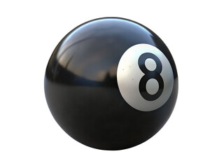 3D Render of Black 8-Ball, 3D Illustration, 3D Rendering, 3D Icon