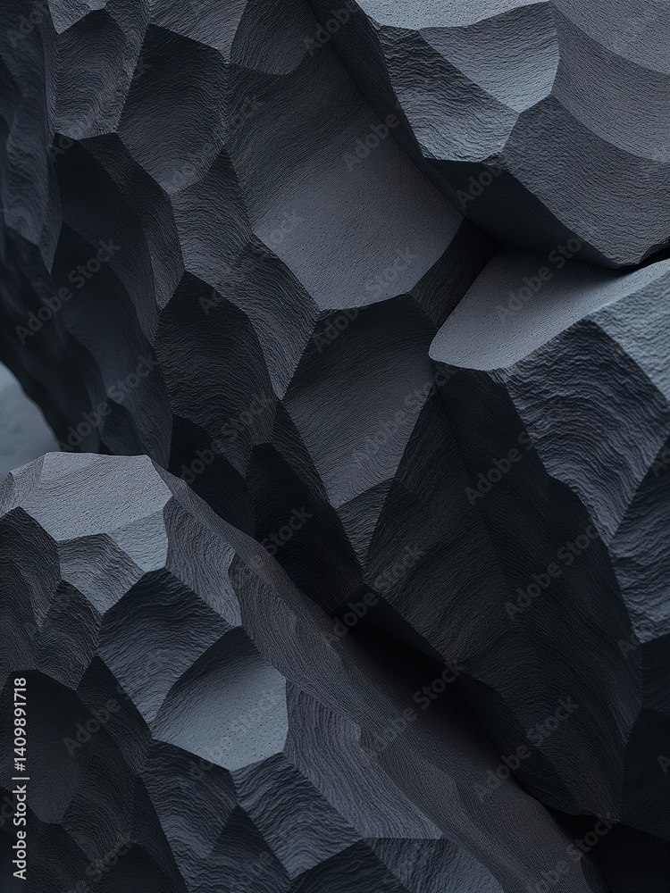 Aufkleber A Dark Gray Rock Provides A Rugged Mountain Backdrop With A Black Stone Texture Adding Depth And Grunge Detail To The Image.