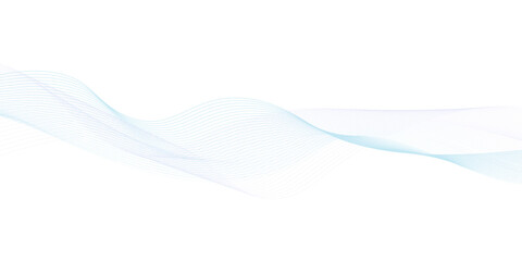 Abstract blue purple gradient flowing wave lines on white background. Modern colorful wavy lines pattern design element. Suit for poster, website, banner, presentation, cover, brochure, flyer, header