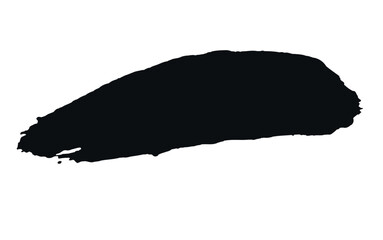 Brush stroke isolated on white background. Black paint brush. Grunge texture stroke line	

